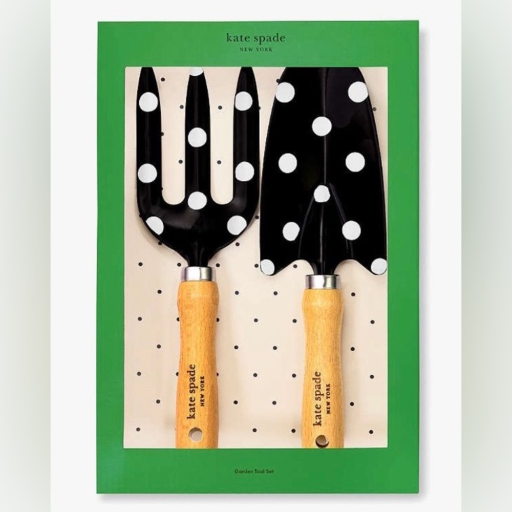 Kate Spade New York Garden Tool Set Navy Dots